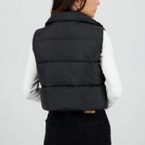 Chaleco crop puffer monocolor