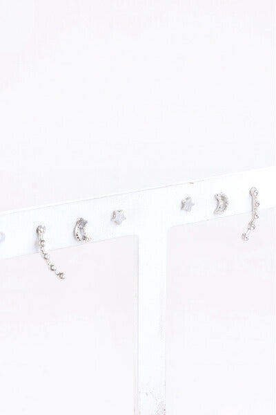 3 Pr Aretes Estrella PLATA