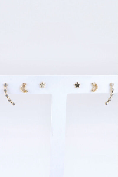 3 Pr Aretes Estrella ORO