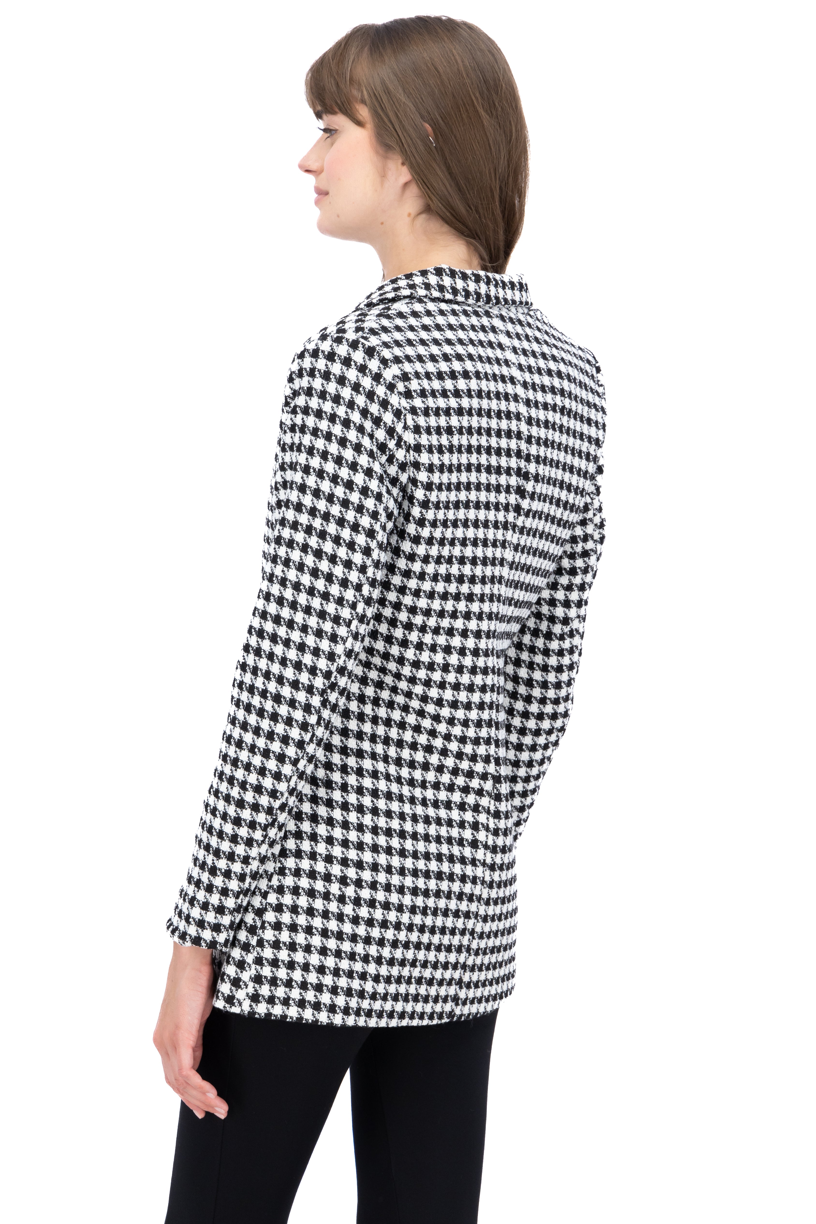 Saco tweed pata gallo NEGRO BLANCO