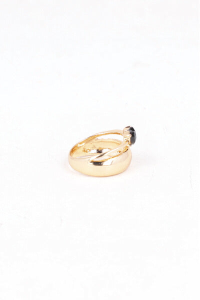 2P Anillos Corazon Diamante NEGRO