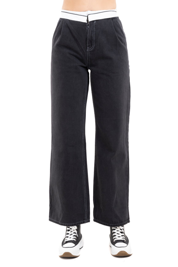 Jeans Cintura Bicolor