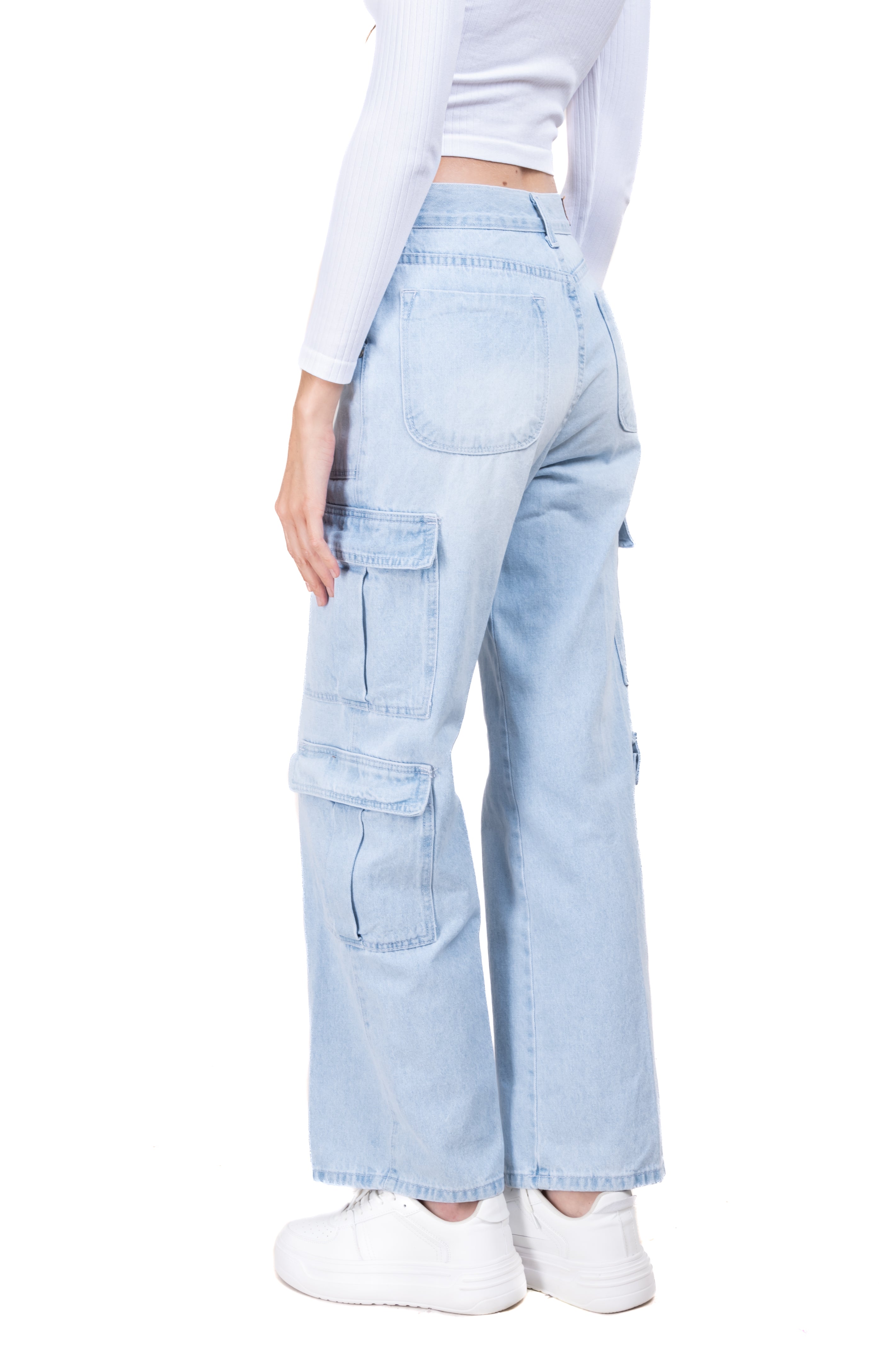 Jeans baggy cargo LIGHT WASH