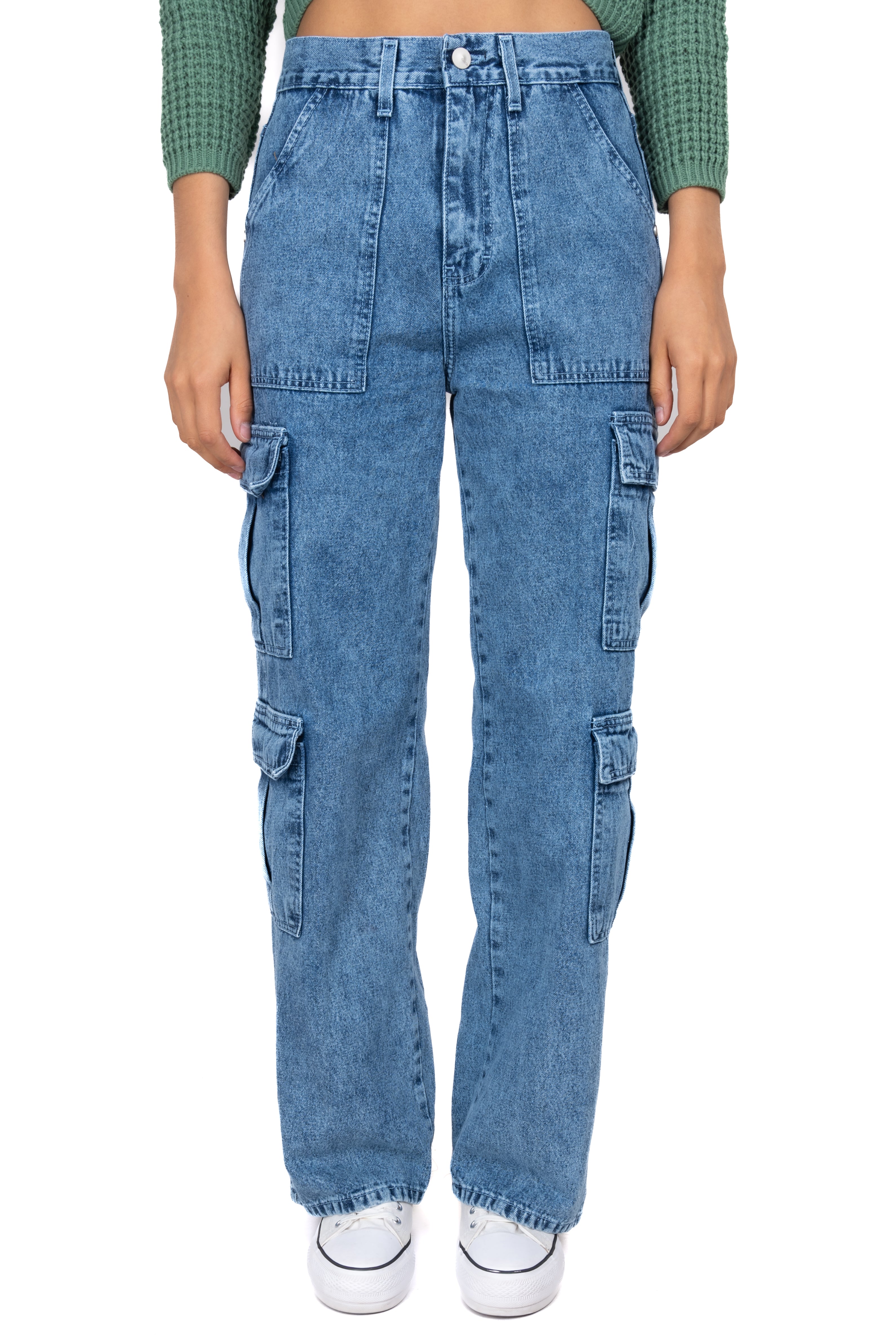 Jeans baggy cargo ACID WASH