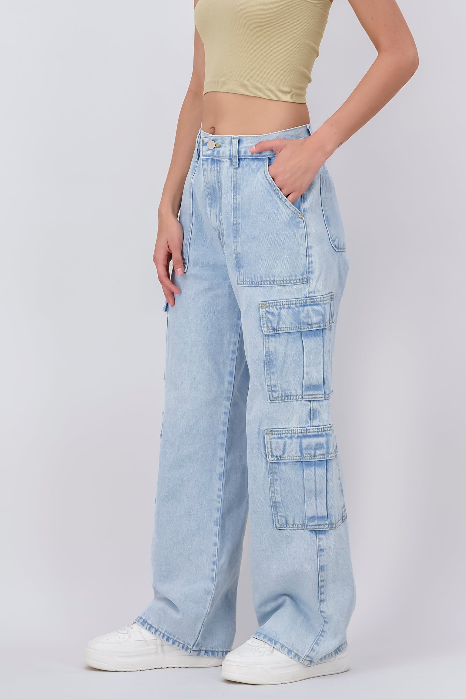 Jeans baggy cargo ACID LIGHT