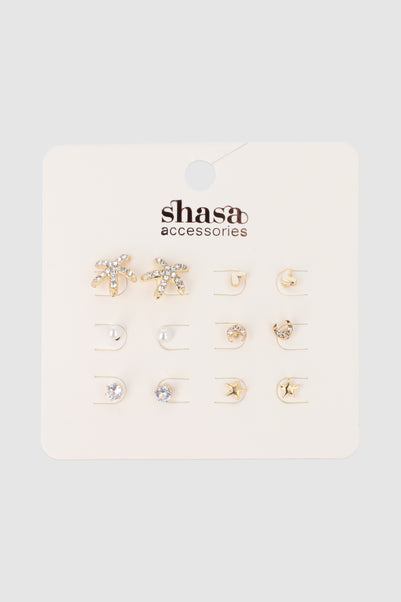 Set 6 Pares Aretes Studs