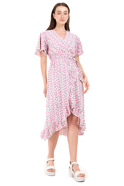 Vestido wrap olanes flores