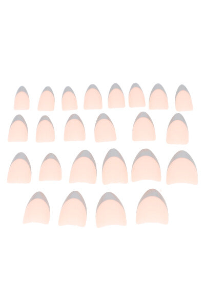 Set 24 uñas metálicas pointy