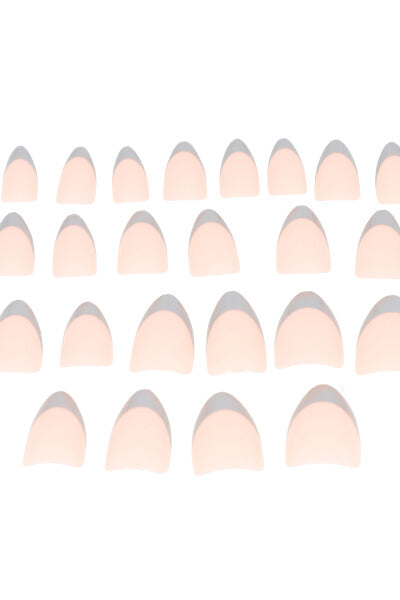 Set 24 uñas metálicas pointy