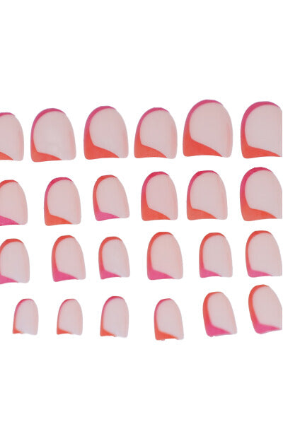 Set 24 uñas postizas bicolor