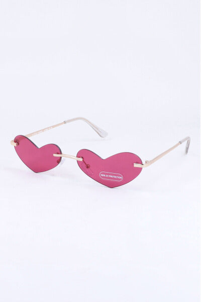 Lentes Sol Corazón Metálicos MAGENTA