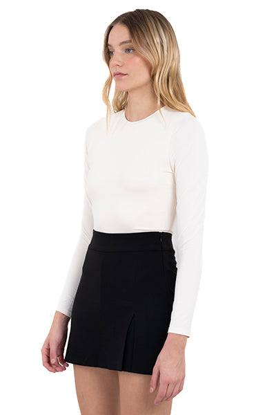 Bodysuit liso manga larga CREMA