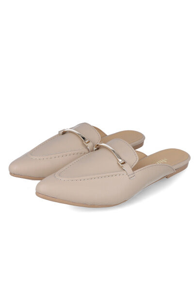 Loafer mula hebila delantera NUDE
