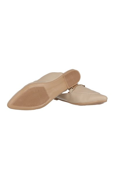 Loafer mula hebila delantera NUDE