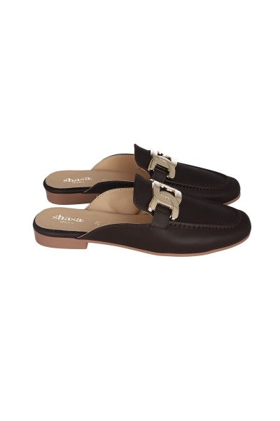 Loafer mula efecto piel hebilla CAFE