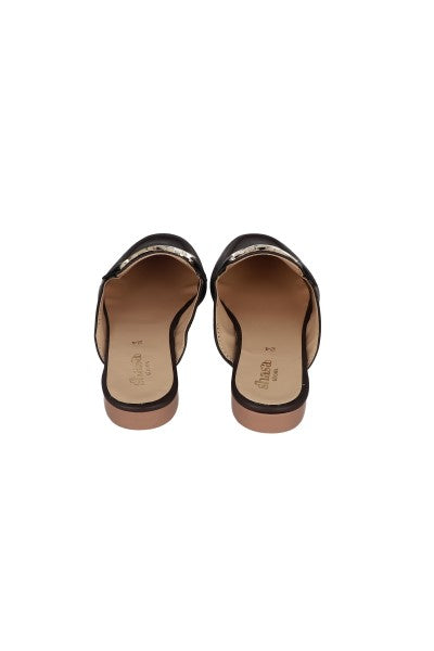 Loafer mula efecto piel hebilla CAFE