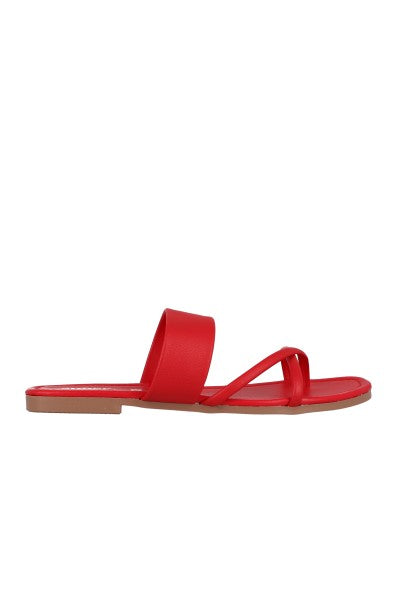 Sandalia pala tiras cruzadas ROJO