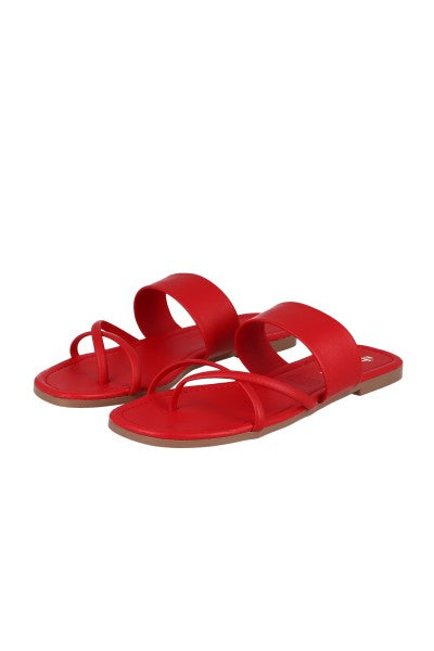 Sandalia pala tiras cruzadas ROJO