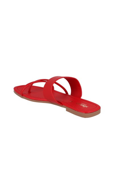 Sandalia pala tiras cruzadas ROJO