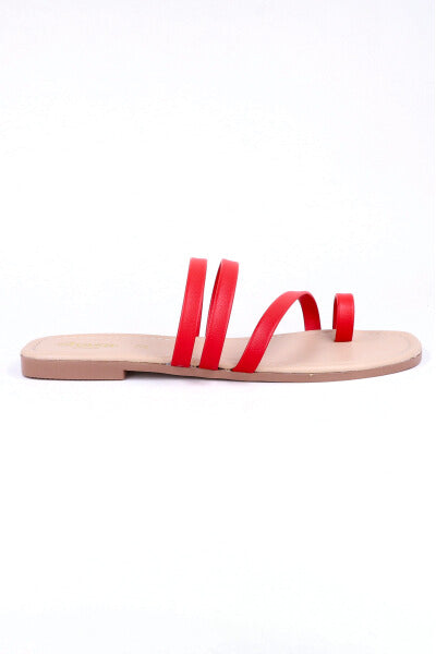 SANDALIA ANILLO DEDO COLOR ROJO
