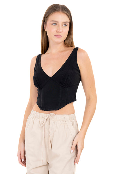 Corset asimétrico escote v