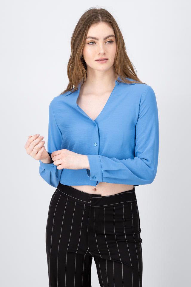 Camisa Crop Escote