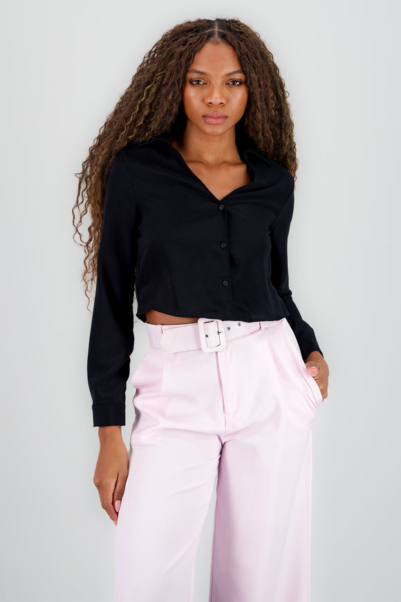 Camisa Crop Escote