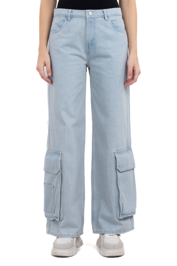 Jeans cargo super wide leg