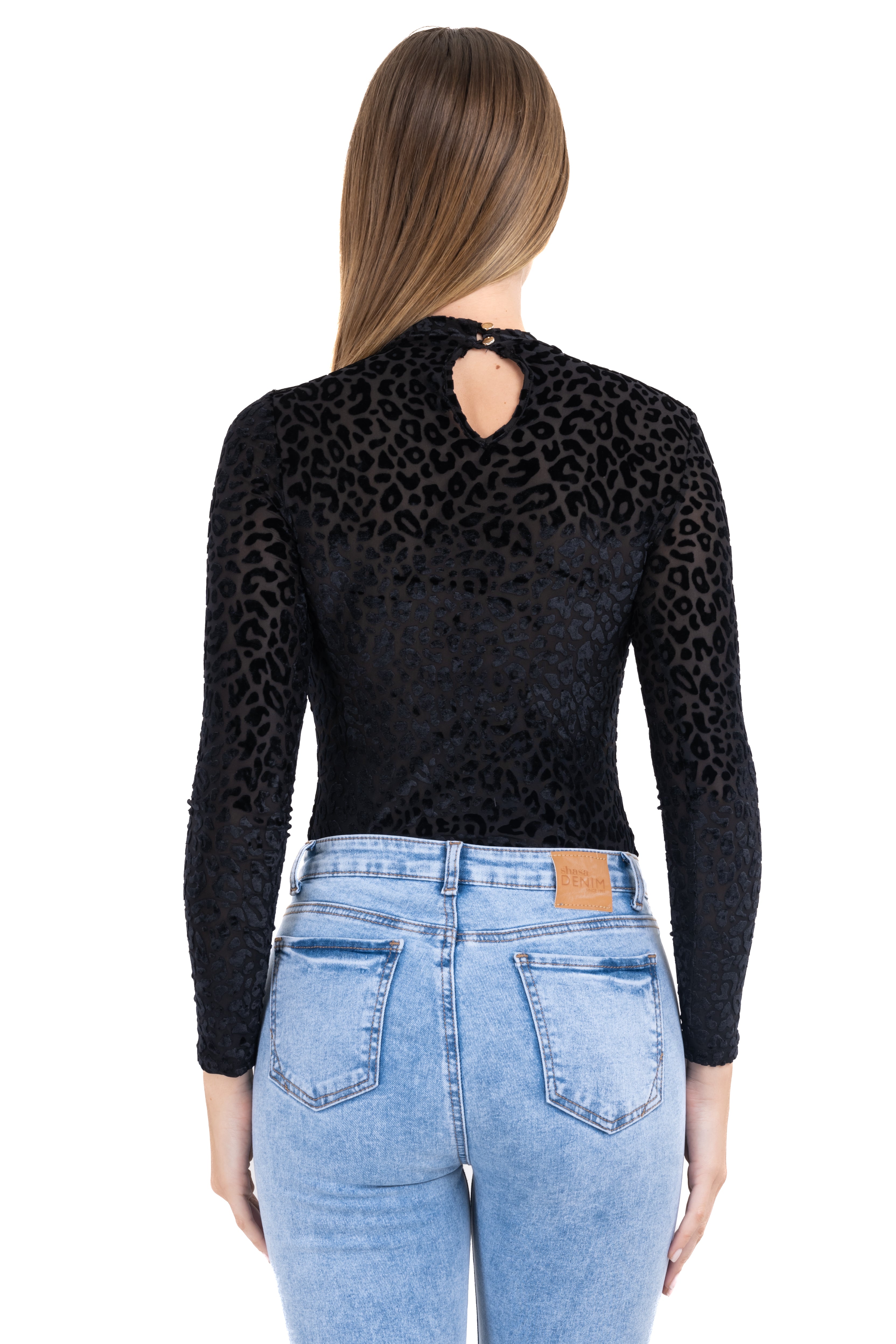 Bodysuit estampado animal print NEGRO