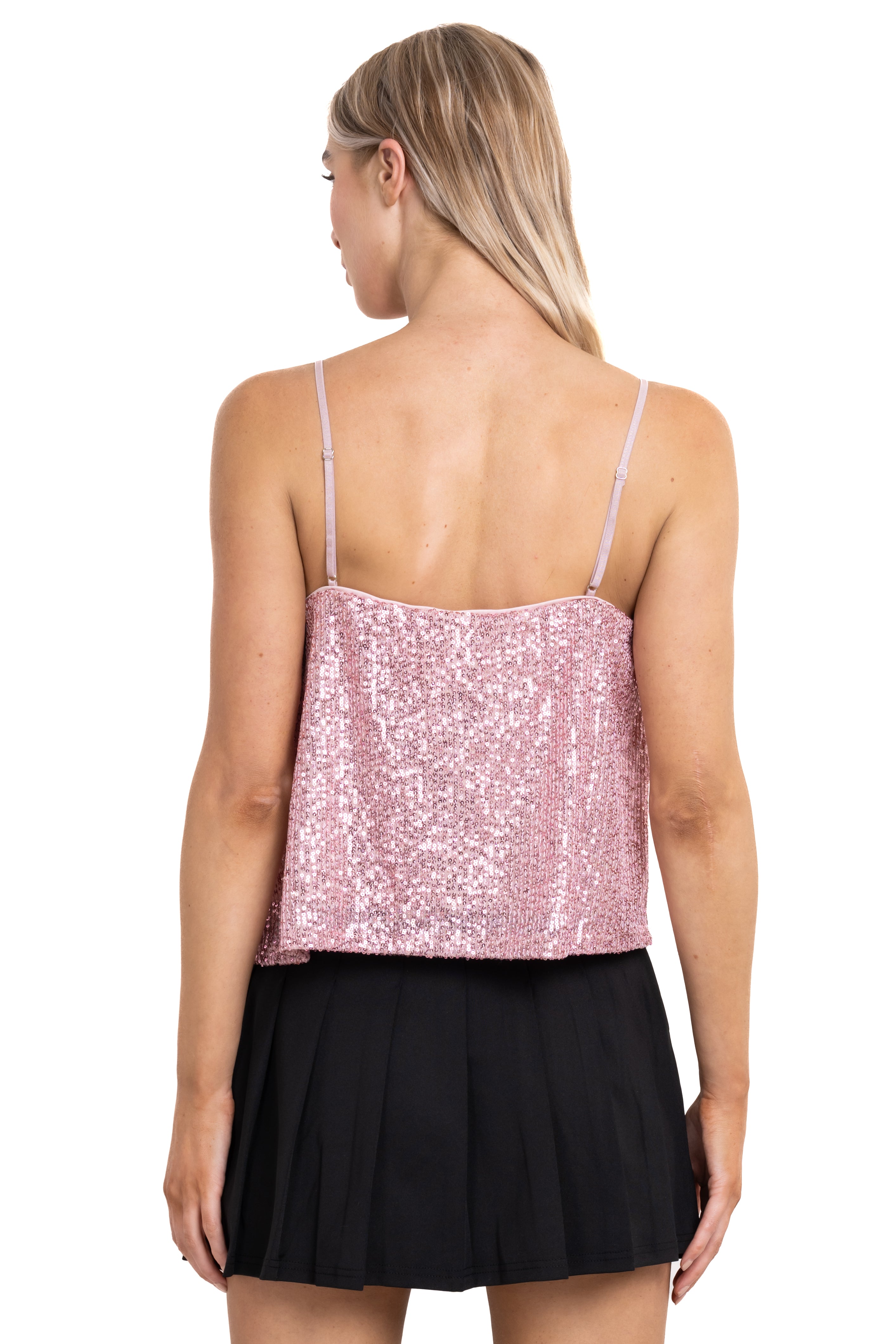 Top tirantes brillos ROSA