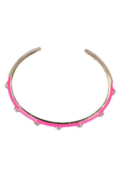 Brazalete cuff brillos ROSA