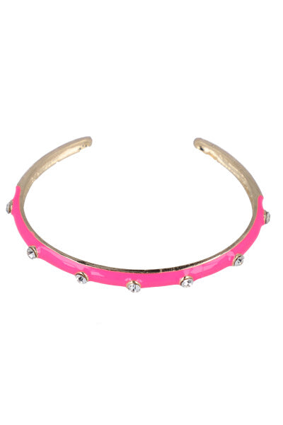 Brazalete cuff brillos ROSA