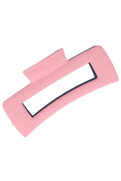 Pinza rectangular bicolor ROSA