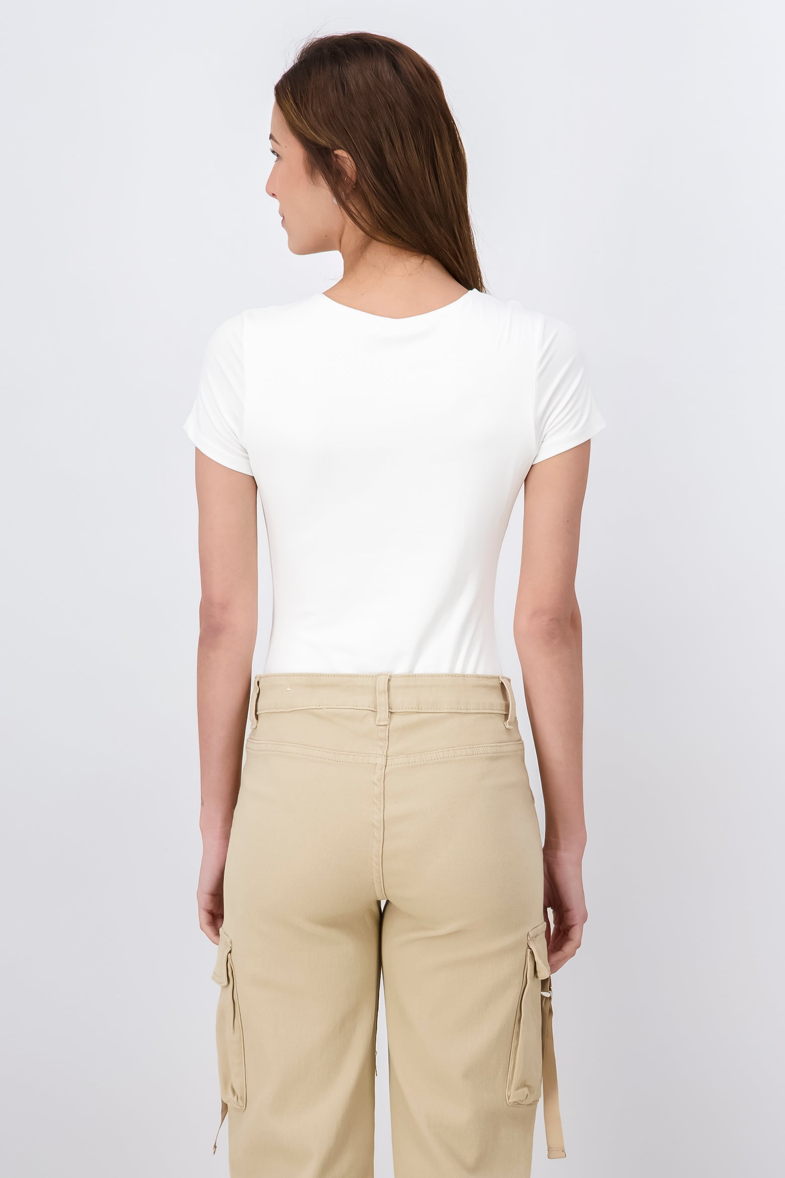 Bodysuit liso cuello redondo BLANCO