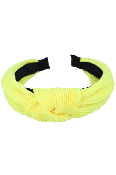 Diadema plisada nudo AMARILLO