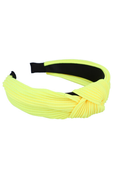 Diadema plisada nudo AMARILLO