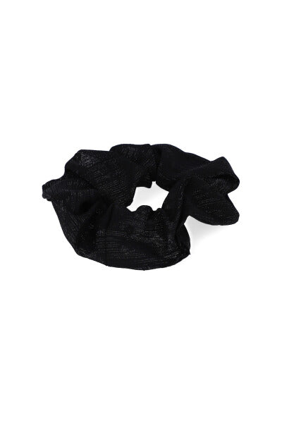 Scrunchie flores velvet NEGRO