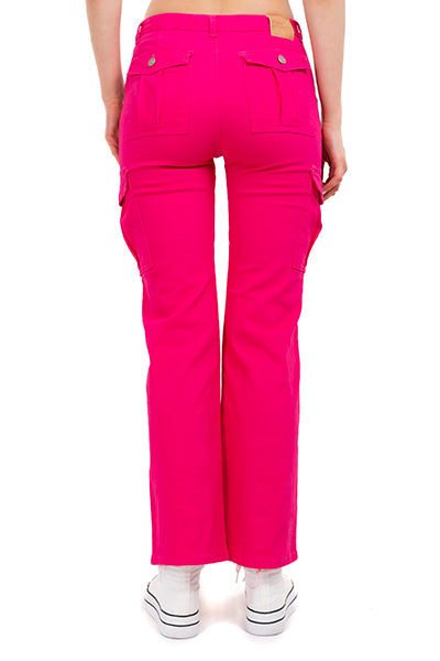 Jeans cargo wide leg bolsillos FIUSHA
