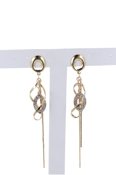 Aretes remolino brillos ORO