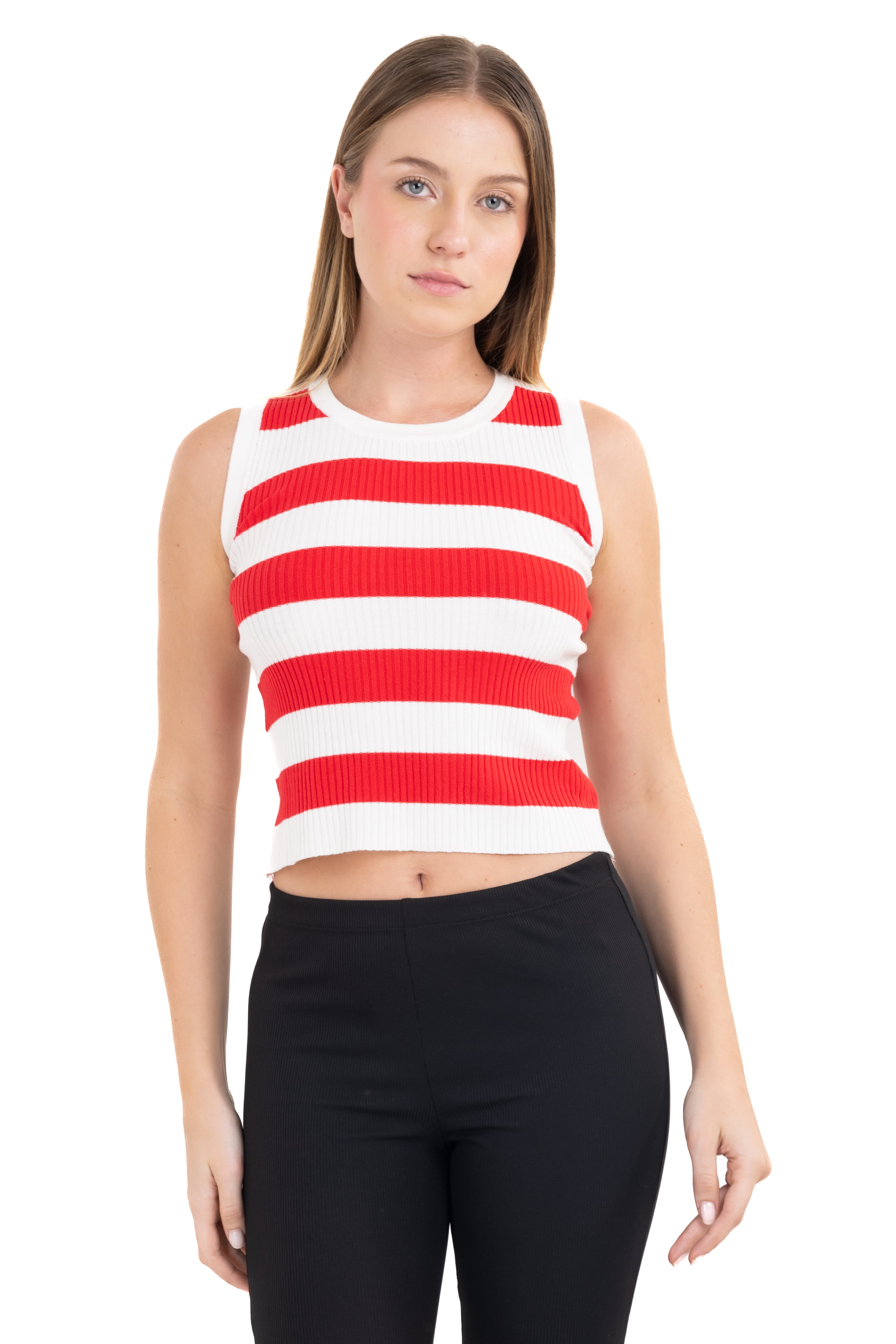 Top rayas tirantes ROJO