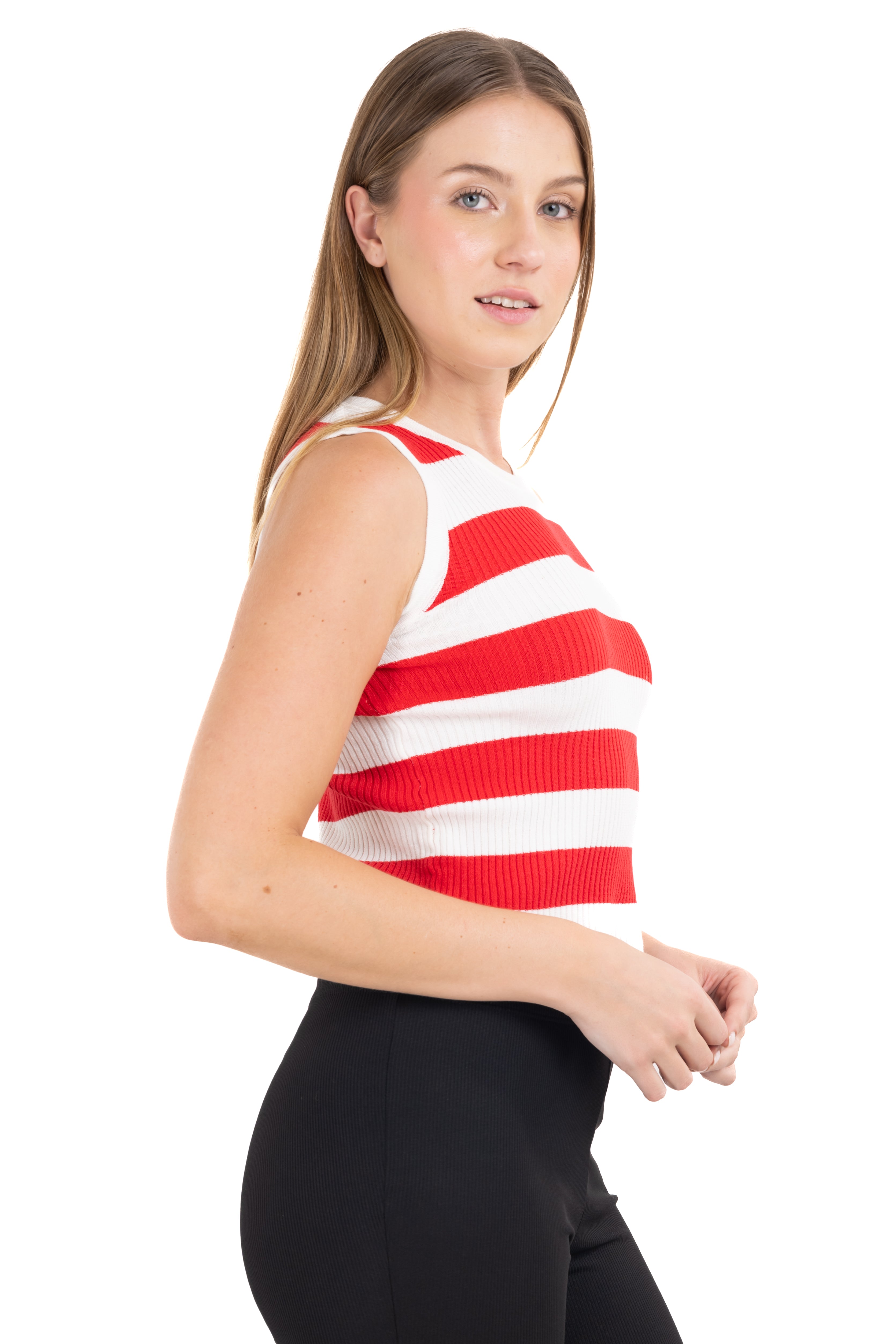 Top rayas tirantes ROJO
