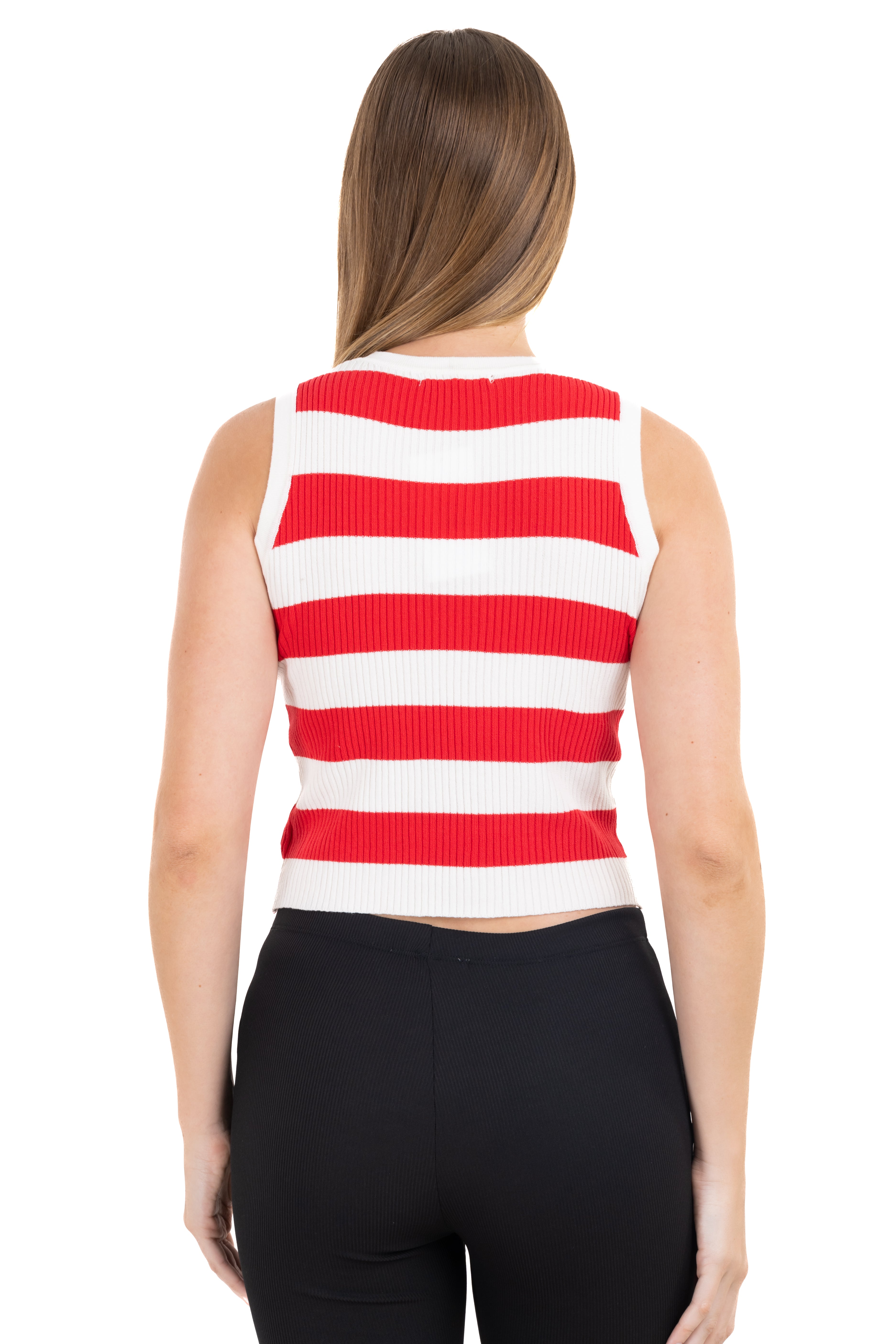 Top rayas tirantes ROJO