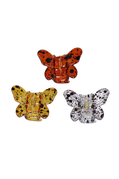 Set 3 pinzas mariposas pintura