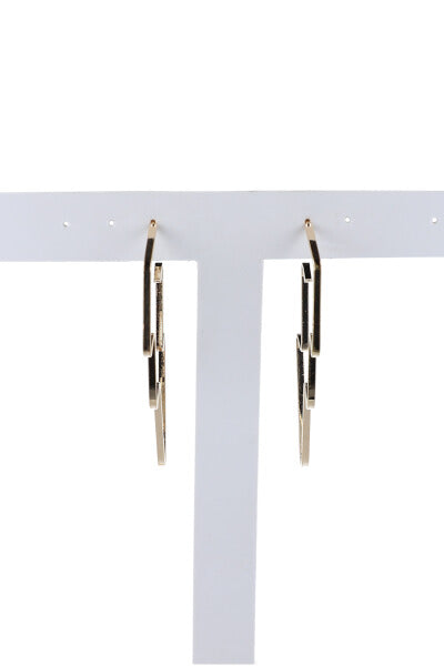 Aretes silueta rayo ORO