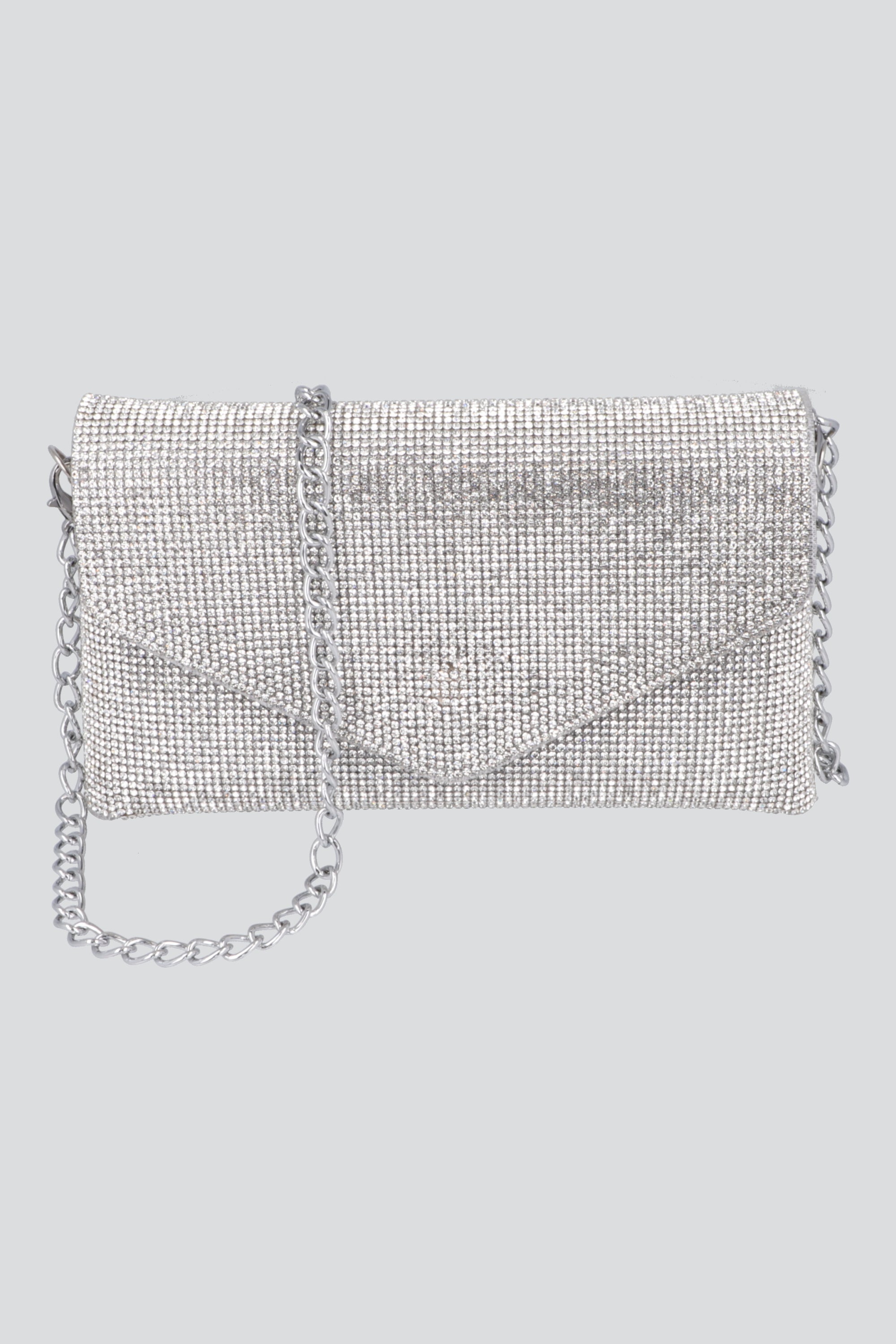 Bolsa Sobre Cadena Brillos PLATA