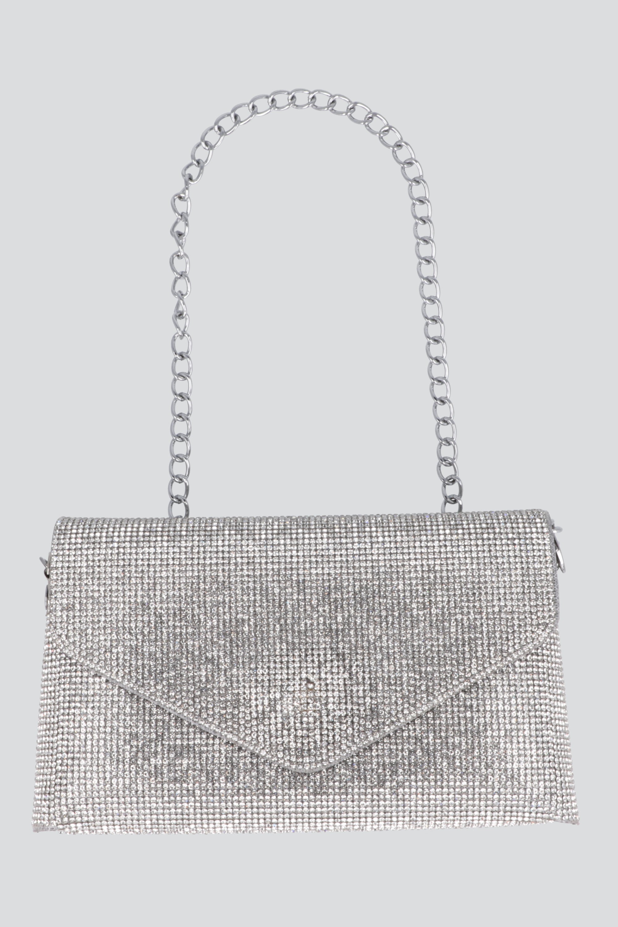Bolsa Sobre Cadena Brillos PLATA