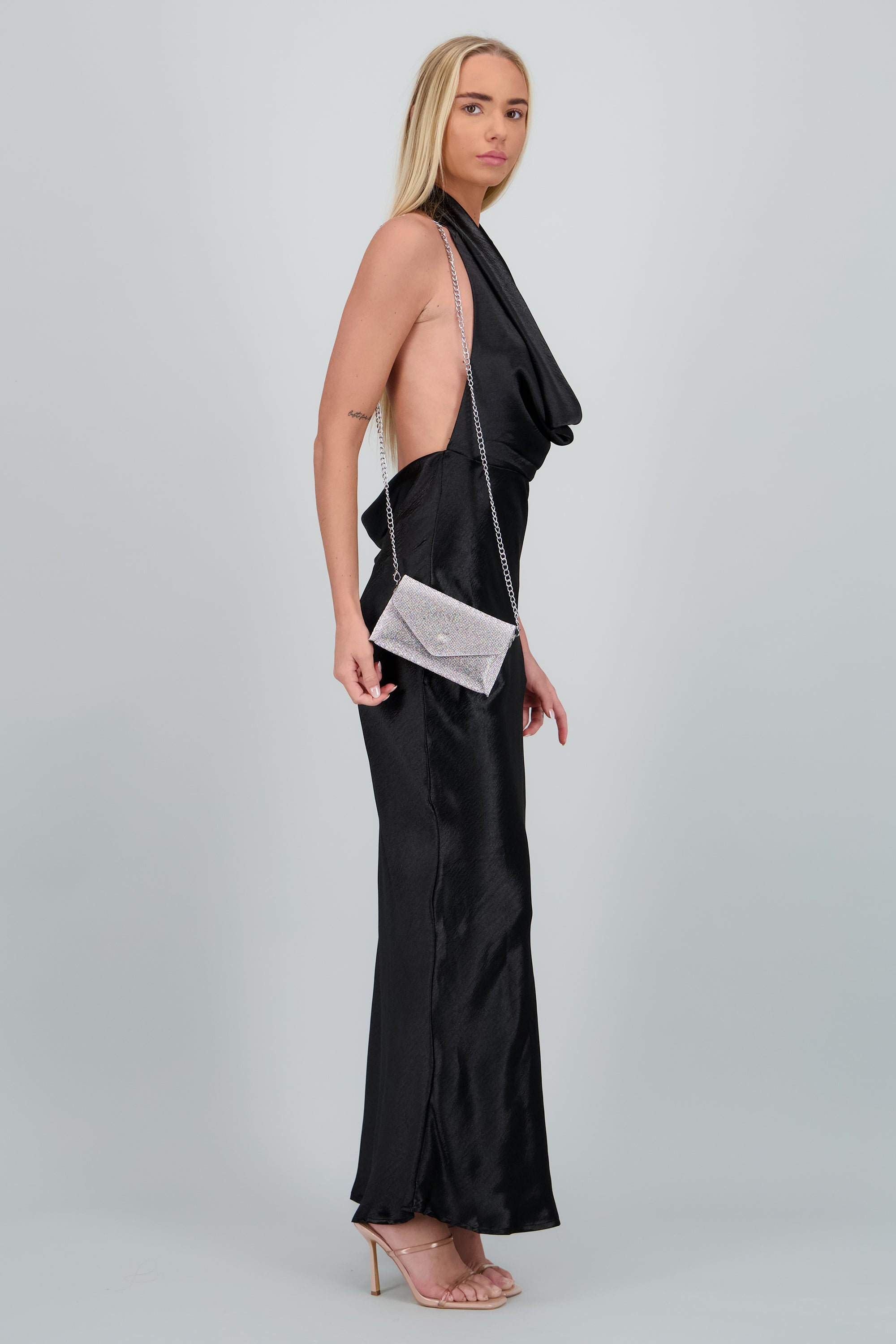 Bolsa Sobre Cadena Brillos PLATA