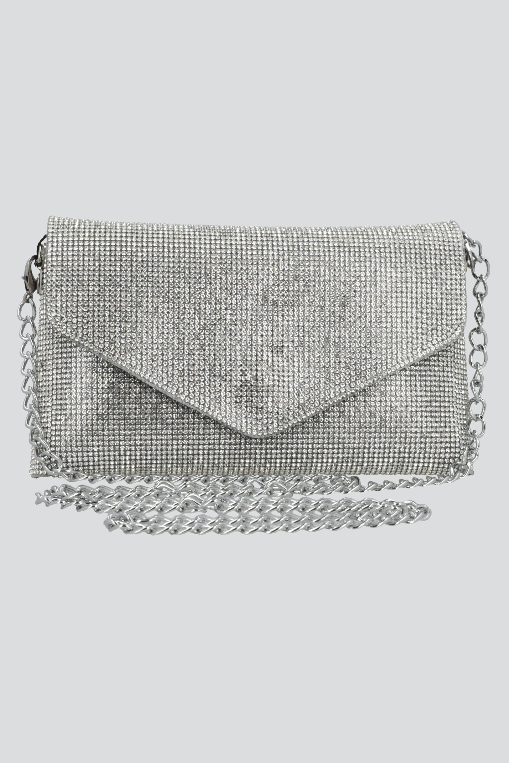 Bolsa Sobre Cadena Brillos PLATA