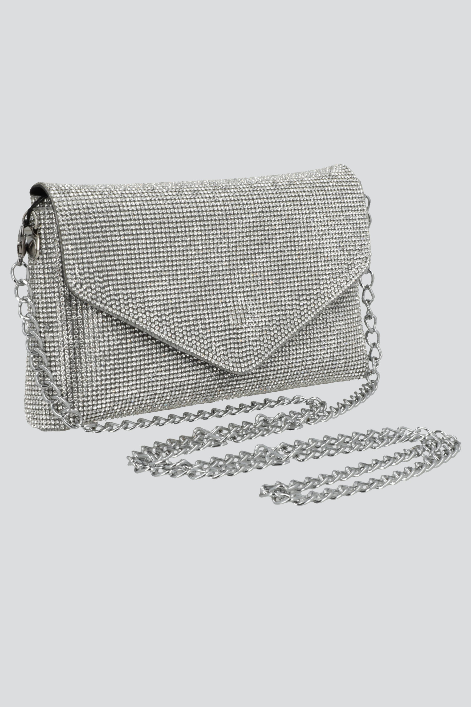 Bolsa Sobre Cadena Brillos PLATA