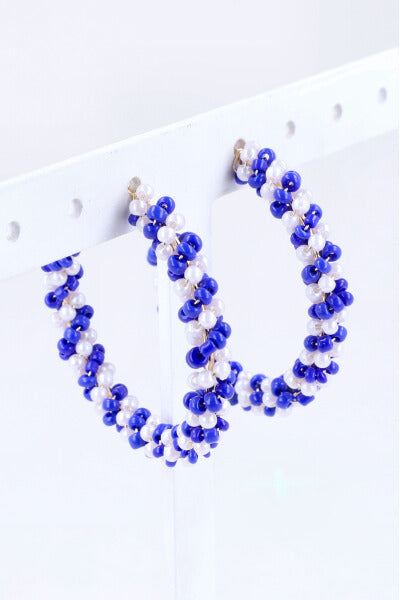 Arracadas Beads Color AZUL